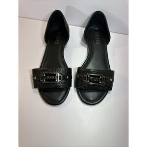 GUESS Black Flats ✨Logo✨ G ✨‎ GFLACE✨Sz 5
